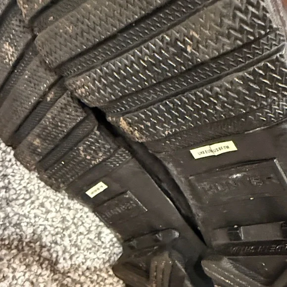 Hunter Black Gloss Original Tall Rain Boots - Picture 12 of 16